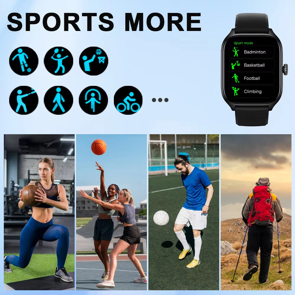 New H9 Men'S and Women'S Smartwatch 2025 Sports Smartwatch DIY Surface Bluetooth Talking Smartwatch for Android IOS