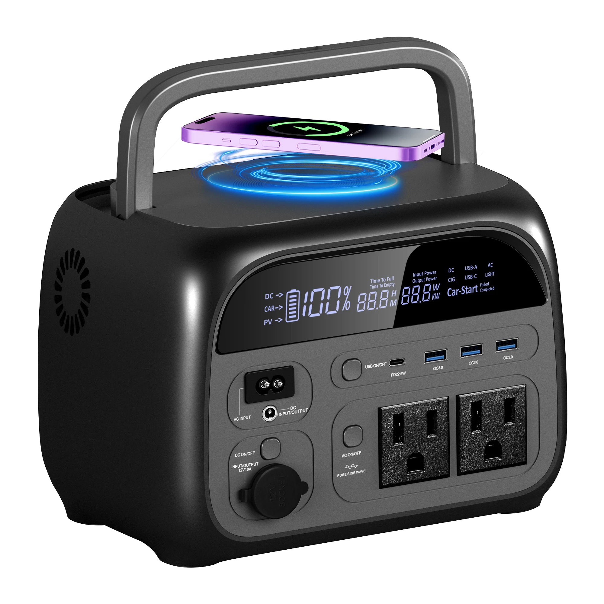 AP400 345WH 500W Portable Power Station 108000Mah Camping Lifepo4 Powerbank Portable Backup Generator UPS Home RV