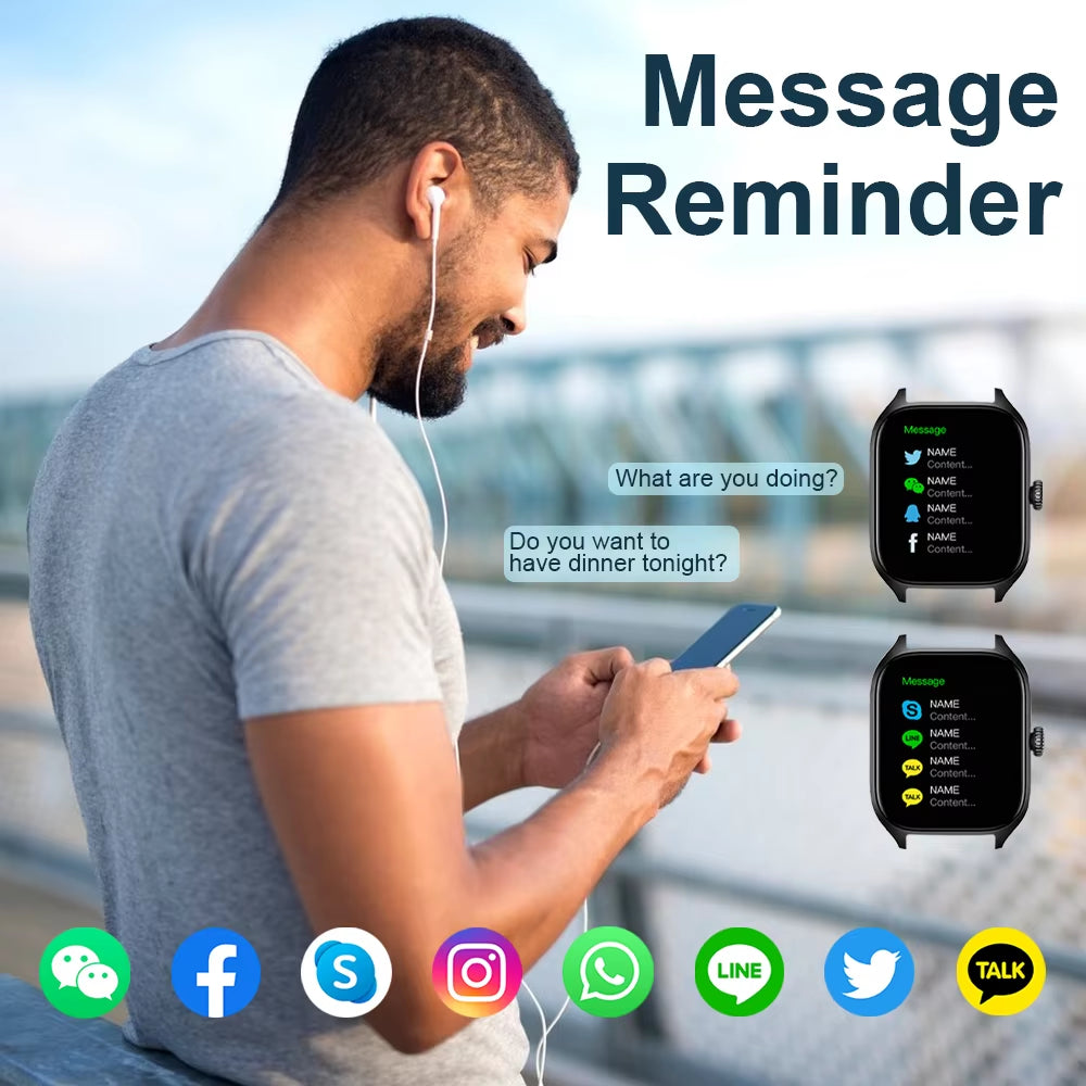 New H9 Men'S and Women'S Smartwatch 2025 Sports Smartwatch DIY Surface Bluetooth Talking Smartwatch for Android IOS