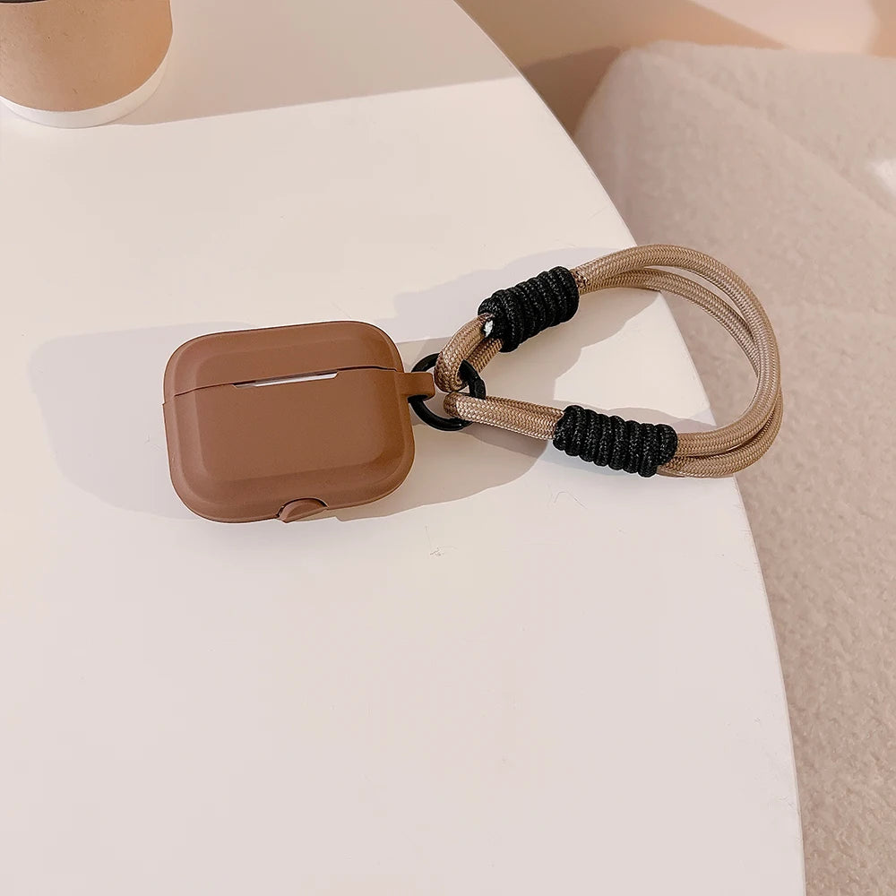 Case for Apple Airpods 1 2 3 4 Pro 3Rd Generation Case Cute with Strap Fundas Earpods Soft Cover for Airpods Pro 2 Case Silicone