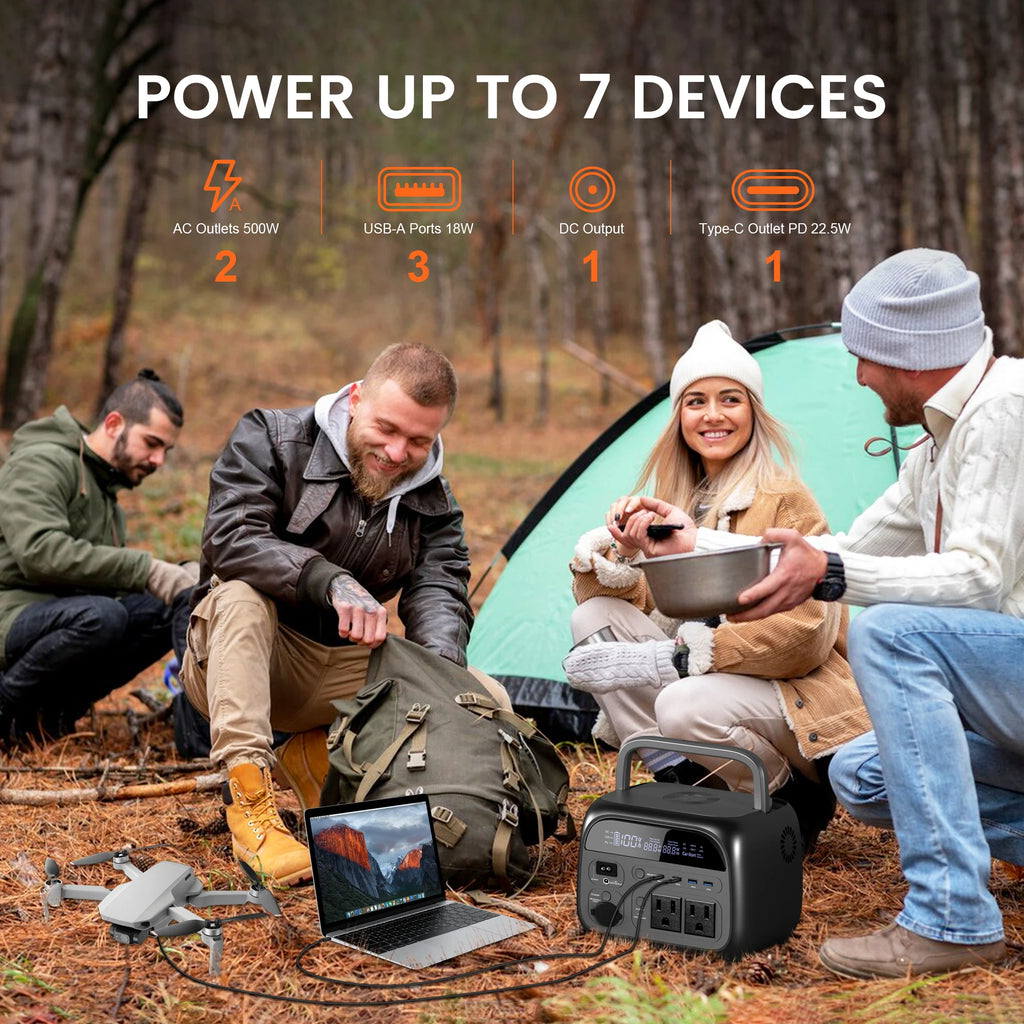 AP400 345WH 500W Portable Power Station 108000Mah Camping Lifepo4 Powerbank Portable Backup Generator UPS Home RV