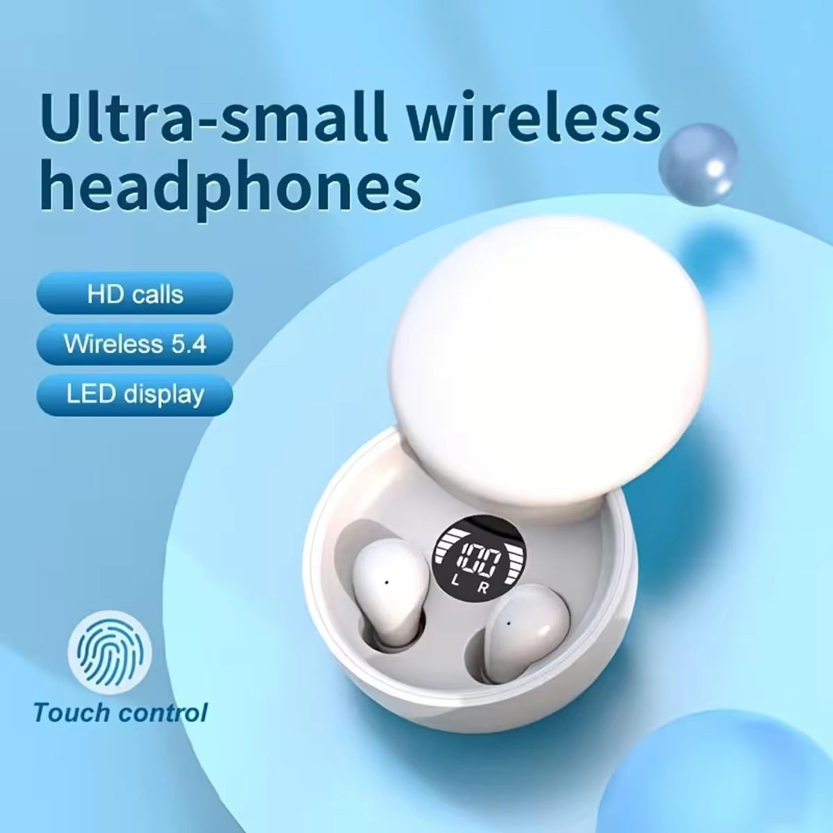 SK26 - Low-Profile Miniature Compact Hidden Earphones, Small Headphones, Wireless Headphones, Bluetooth Headphones